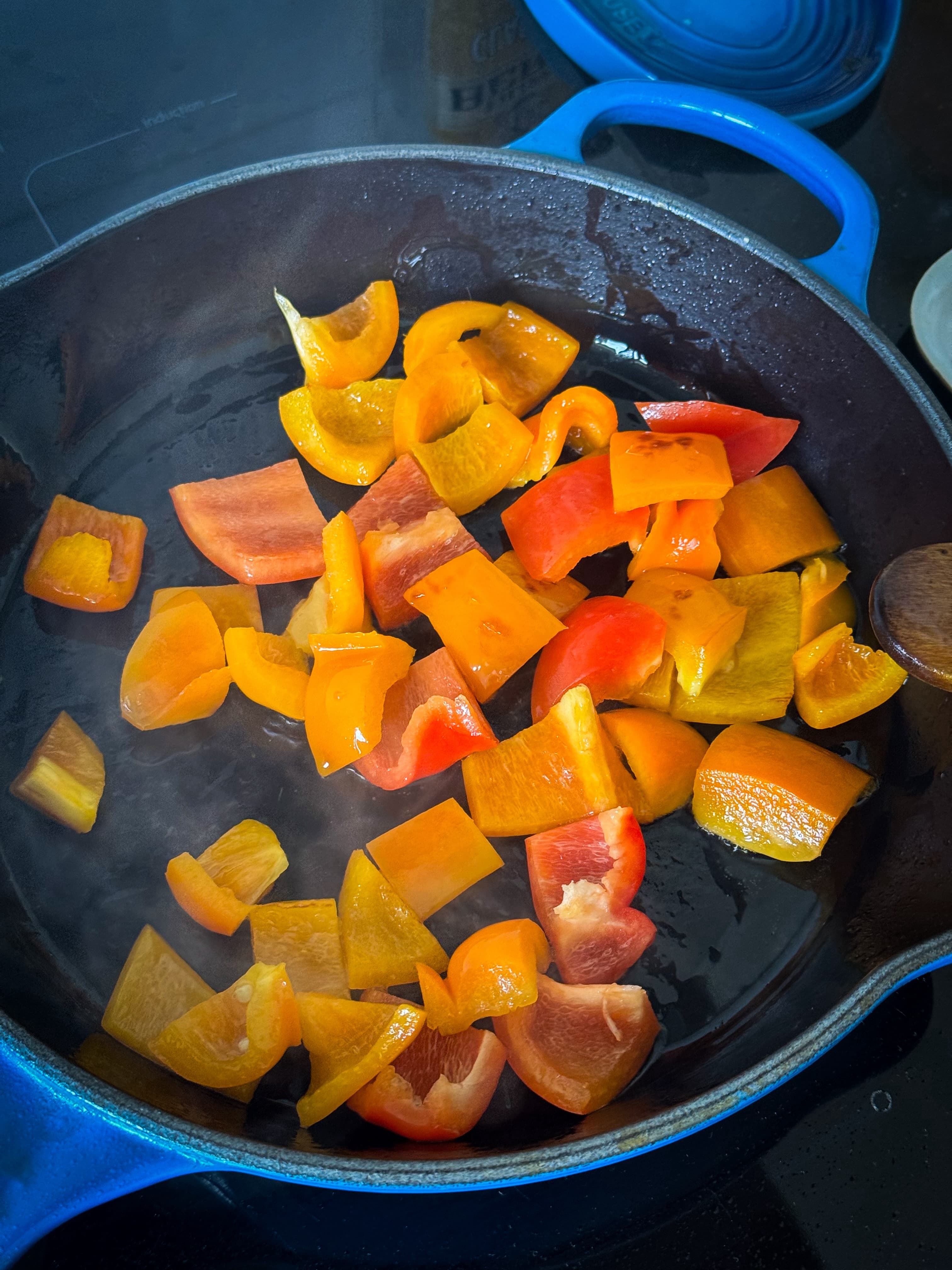 Then, cook the vegetables