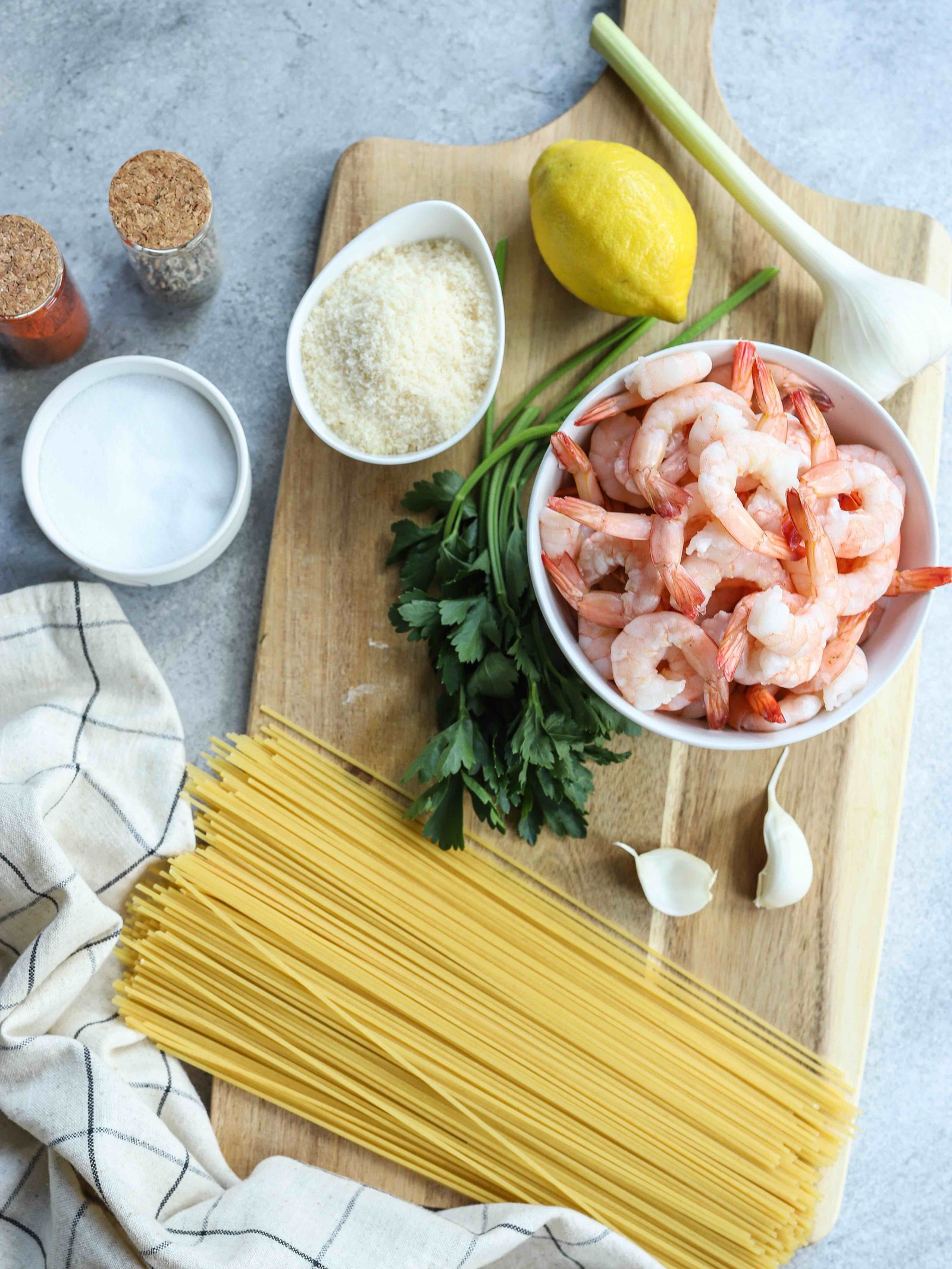 Creamy shrimp pasta